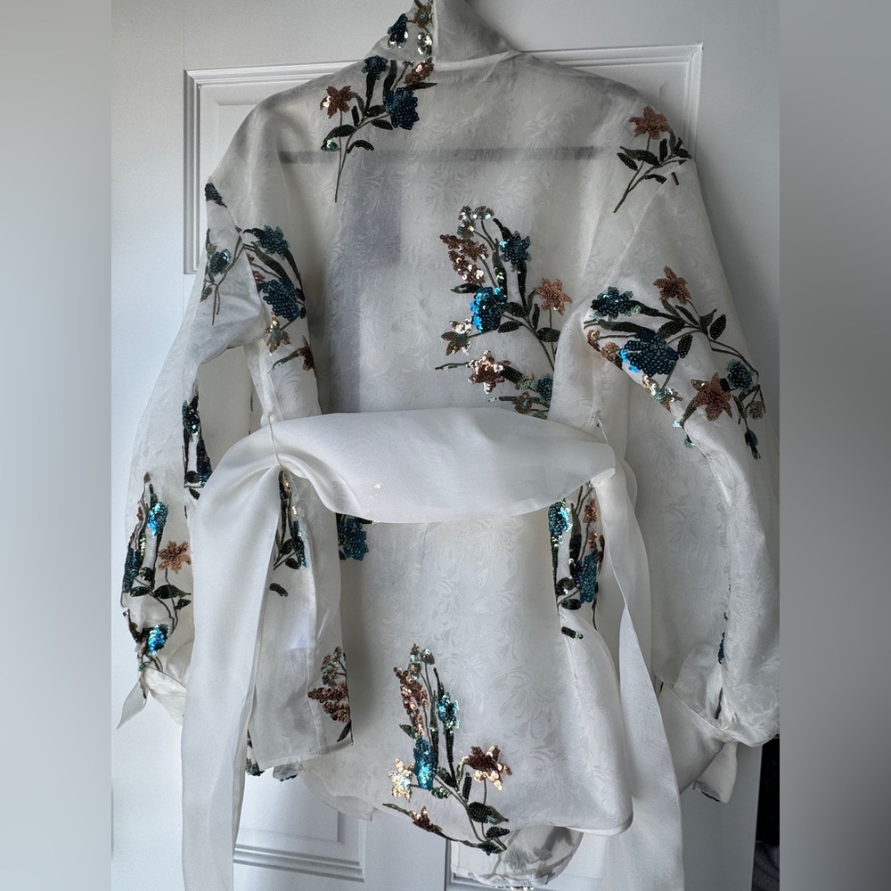 Rich Radi Q’S Silk floral sequin blouse - Picture 5 of 12